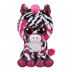 TY Flippables Sequin Plush - ZOEY the Zebra (Regular Size - 6 inch)